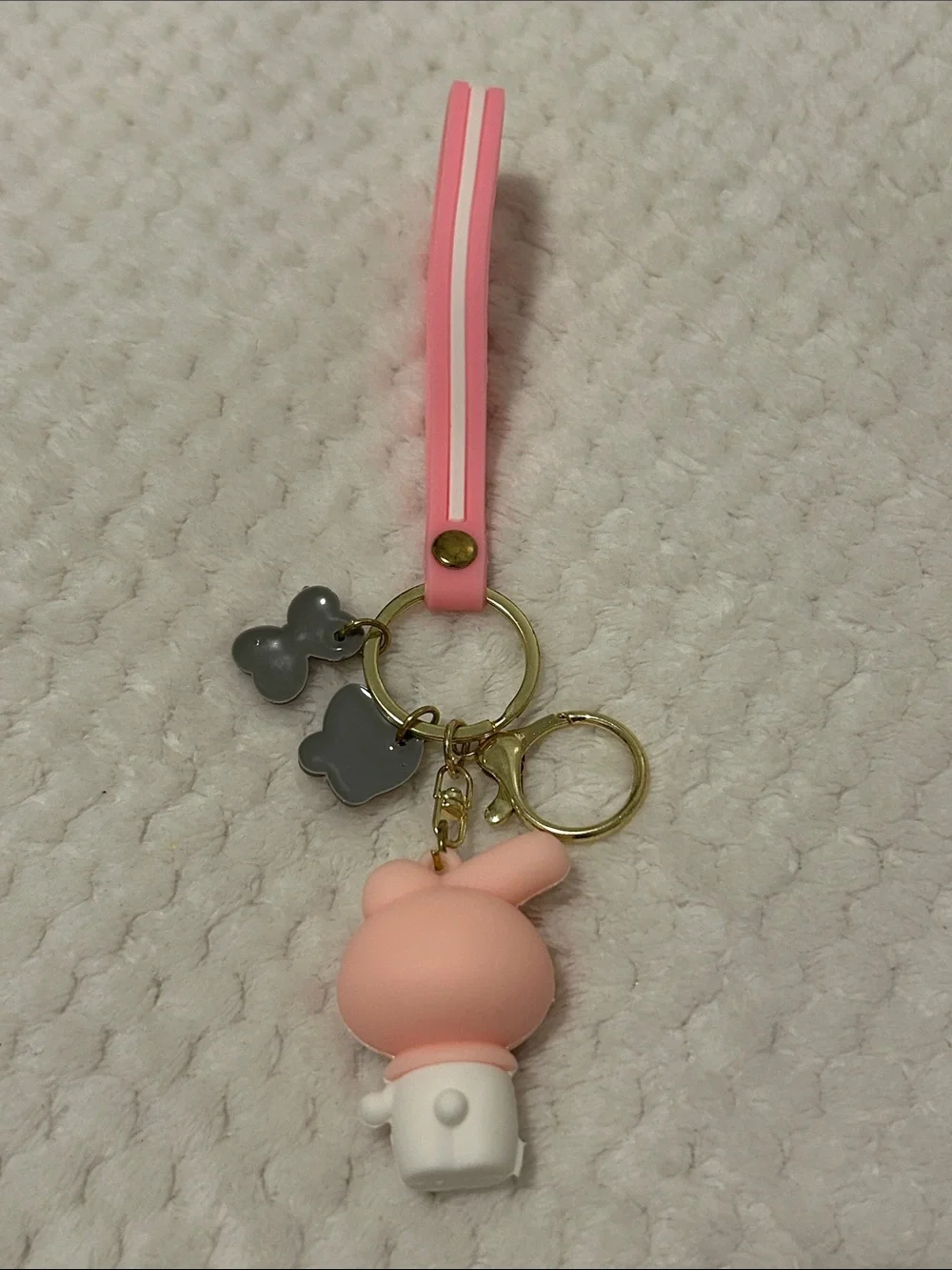 NWOT Pink My Melody Silicone Keychain Wristlet for Kids